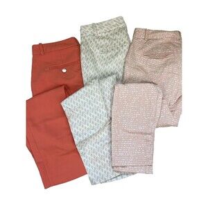 Calvin Klein Women's Straight Leg Pants - Coral, Beige, Pink